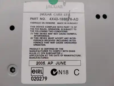 Second-hand car spare part audio system / radio cd for jaguar x-type i (x400) 2.5 v6 a las 4 ruedas oem iam references 4x4318b876ad  