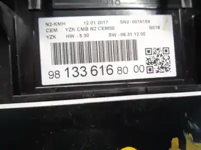 Автозапчастина б/у панель інструментів для citroen c3 / c3 origin iii (sx) 1.2 vti 82 посилання на oem iam 9813361680  769167-680u