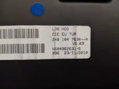Peça sobressalente para automóvel em segunda mão quadrante por renault fluence (l3_) 1.5 dci (l30d l30l l306 l33f l33l l33m l33v l33w) referências oem iam 248104763r  ns04962631s