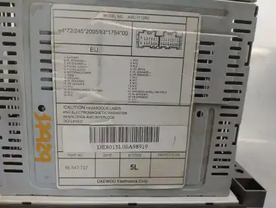 Peça sobressalente para automóvel em segunda mão sistema de áudio / rádio cd por chevrolet epica 2.0 diesel cat referências oem iam 96647737  