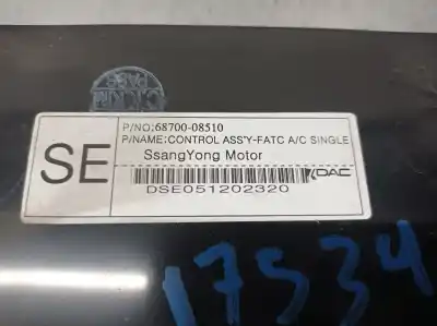 Автозапчастина б/у клімат-контроль для ssangyong rexton 2.7 turbodiesel cat посилання на oem iam 6870008510  