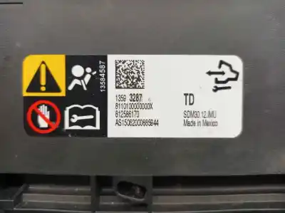 Second-hand car spare part airbag control unit for opel corsa e van 1.3 cdti oem iam references 13593287  