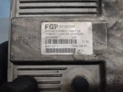 Second-hand car spare part ecu engine control for lancia ypsilon (101) 1.3 16v multijet argento oem iam references 55192098  7160000903