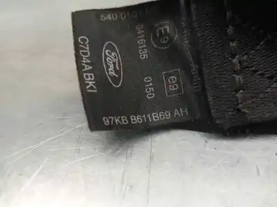 Автозапчастина б/у задній правий ремін безпеки для ford ka (ccq) 1.3 cat посилання на oem iam 97kbb611b69ah  