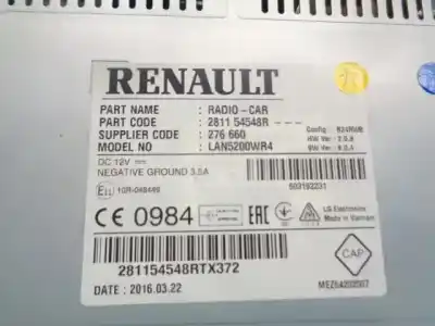 Автозапчастина б/у багатофункційний дисплей для renault captur i (j5_, h5_) 0.9 tce 90 посилання на oem iam 281154548r  