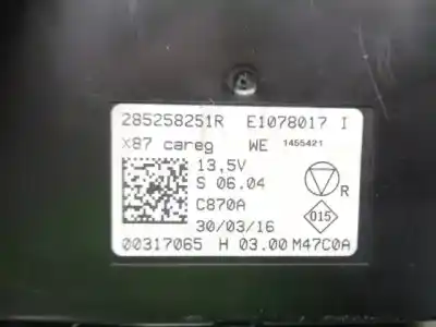 Second-hand car spare part air conditioning control unit for renault captur i (j5_, h5_) 0.9 tce 90 oem iam references 285258251r  e1078017i