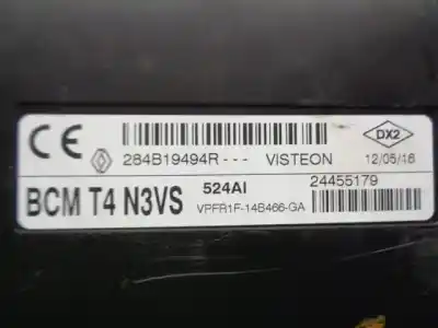 Second-hand car spare part electronic module for renault captur i (j5_, h5_) 0.9 tce 90 oem iam references 284b19494r  24455179