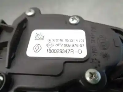 Second-hand car spare part accelerator pedal for renault captur i (j5_, h5_) 0.9 tce 90 oem iam references 180029347r  6pv00997807