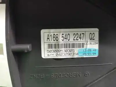 Second-hand car spare part dashboard for mercedes-benz clase a (w168) 1.7 cdi diesel cat oem iam references a1685402247  503000530304