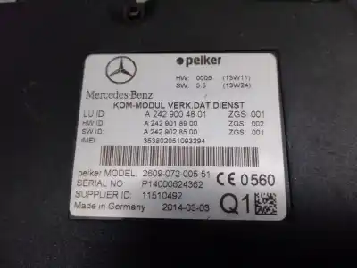 Автозапчастина б/у електронний модуль для mercedes-benz clase c (w205) lim. 2.0 cgi cat посилання на oem iam a2429004801  