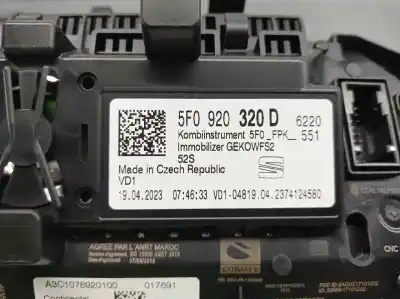Pezzo di ricambio per auto di seconda mano pannello degli strumenti per seat ateca (5fp)  riferimenti oem iam 5f0920320d  a3c1078920100