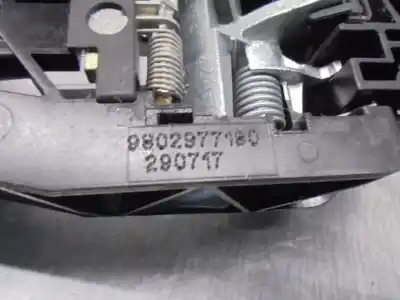 Автозапчастина б/у завнішня ручка задня права для citroen c3 / c3 origin iii (sx) 1.2 vti 82 посилання на oem iam 9802977180  