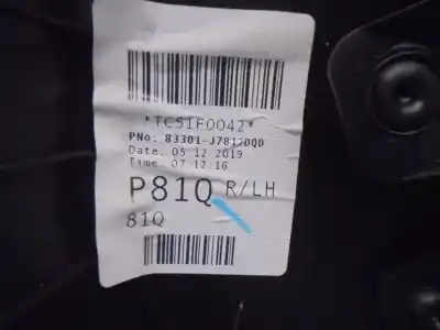 Second-hand car spare part left rear door trim for kia xceed 1.0 tgdi cat oem iam references 83301j7812dqd  