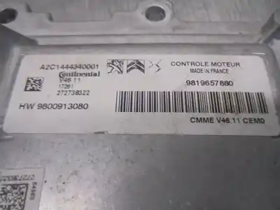 Автозапчасти б/у блок управления двигателем за citroen c3 / c3 origin iii (sx) 1.2 vti 82 ссылки oem iam 9819657880  a2c1444340001