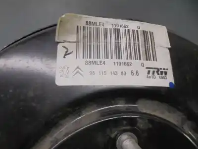Second-hand car spare part brake servo for citroen c3 / c3 origin iii (sx) 1.2 vti 82 oem iam references 9811514380  88mle4