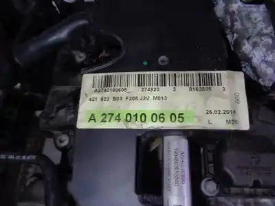 Second-hand car spare part complete engine for mercedes-benz clase c (w205) lim. 2.0 cgi cat oem iam references 274920 a2740100605 30163805