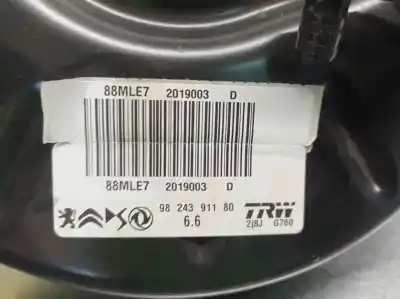 Second-hand car spare part brake servo for peugeot 208 ii (ub_, up_, uw_, uj_) 1.2 puretech 100 oem iam references 9824391180  88mle7