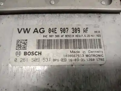 Second-hand car spare part ecu engine control for skoda fabia iii (nj3) 1.2 tsi oem iam references 04e907309af  0261s09531