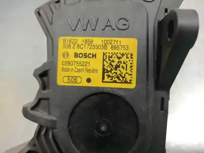 Second-hand car spare part accelerator pedal for skoda fabia iii (nj3) 1.2 tsi oem iam references 6c1723503b  0280755221
