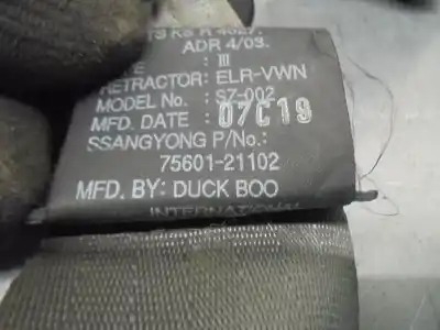 Автозапчастина б/у задній лівий ремін безпеки для ssangyong rodius i 2.7 xdi посилання на oem iam 7560121102  