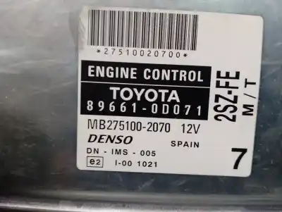 Автозапчасти б/у блок управления двигателем за toyota yaris (ncp1/nlp1/scp1) 1.3 expo ссылки oem iam 896610d071  mb2751002070