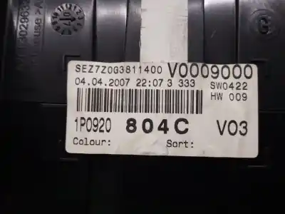 Peça sobressalente para automóvel em segunda mão quadrante por seat leon (1p1) 1.6 tdi referências oem iam 1p0920804c  
