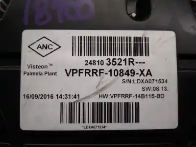 Автозапчастина б/у панель інструментів для renault captur i (j5_, h5_) 1.5 dci 110 посилання на oem iam 248103521r  