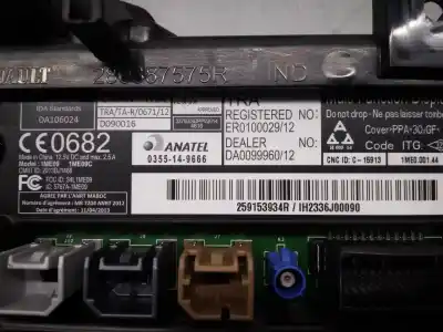Second-hand car spare part multifunction display for renault captur i (j5_, h5_) 1.5 dci 110 oem iam references 259153934r  