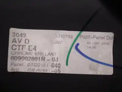 Second-hand car spare part right front door trim for renault captur i (j5_, h5_) 1.5 dci 110 oem iam references 809002801r  