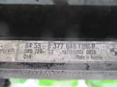 Peça sobressalente para automóvel em segunda mão condensador / radiador de ar condicionado por bmw serie 3 berlina (e46) 2.0 16v diesel cat referências oem iam 64538377648  58572810
