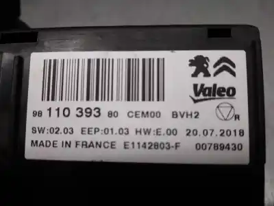 Second-hand car spare part electronic module for citroen c3 / c3 origin iii (sx) 1.2 vti 82 oem iam references 9811039380  e1142803f