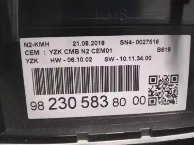 Second-hand car spare part dashboard for citroen c3 / c3 origin iii (sx) 1.2 vti 82 oem iam references 9823058380  