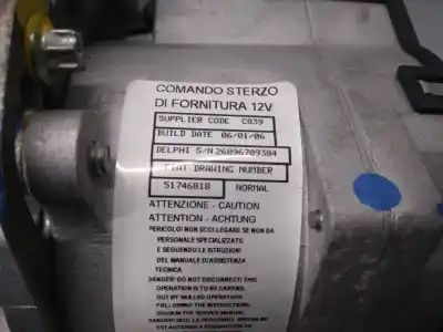 Pezzo di ricambio per auto di seconda mano piantone dello sterzo per fiat panda (169) 1.2 8v dynamic riferimenti oem iam 51746818  26096580