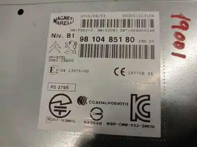 Second-hand car spare part audio system / radio cd for citroen c4 picasso seduction oem iam references 9810485180  