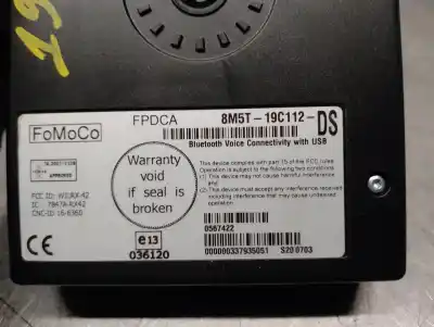 Second-hand car spare part electronic module for ford fiesta (cb1) motor 1.6 ltr. - 70 kw tdci cat oem iam references 8m5t19c112  