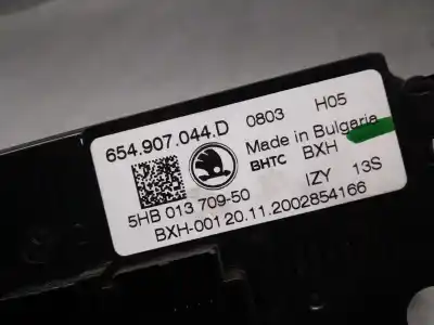 Автозапчасти б/у климат-контроль за skoda kamiq (nw4) 1.5 tsi ссылки oem iam 654907044d  
