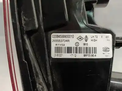 Second-hand car spare part left tailgate light for renault captur ii (hf_) tce 90 (hfm6) oem iam references 265553734r  