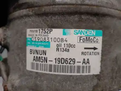 Peça sobressalente para automóvel em segunda mão compressor de ar condicionado a/a a/c por ford c-max ii (dxa/cb7, dxa/ceu) 1.6 tdci referências oem iam am5n19d629aa  1752p