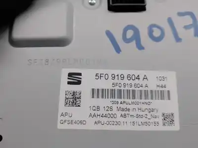 Second-hand car spare part multifunction display for seat leon (5f1) 1.4 16v tsi oem iam references 5f0919604a  apu00230111