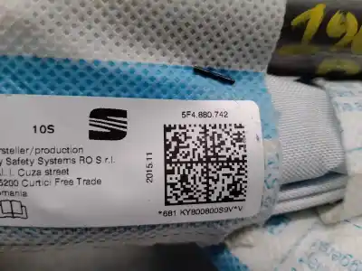 Автозапчасти б/у передняя правая подушка безопасности за seat leon (5f1) 1.4 16v tsi ссылки oem iam 5f4880742  