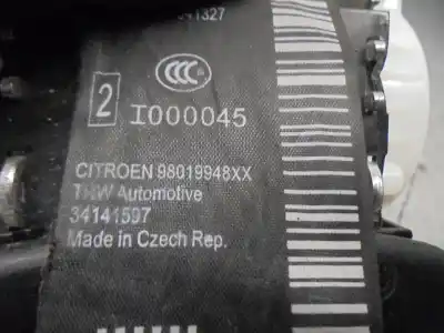 Peça sobressalente para automóvel em segunda mão cinto de segurança traseiro esquerdo por citroen c3 ii (sc_) 1.4 hdi 70 (sc8hzc sc8hr0 sc8hp4) referências oem iam 98019948xx  