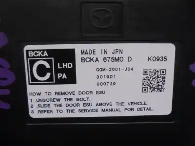 Second-hand car spare part comfort module for mazda 3 berlina (bp) evolution oem iam references bcka675m0  bcka675m0d