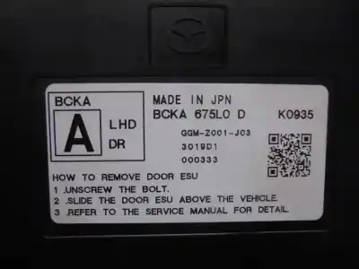 Second-hand car spare part comfort module for mazda 3 berlina (bp) evolution oem iam references bcka675l0d  k0935