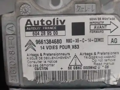 Автозапчастина б/у блок управління подушками безпеки для citroen c6 (td_) 2.7 hdi посилання на oem iam 9661384680  604289500