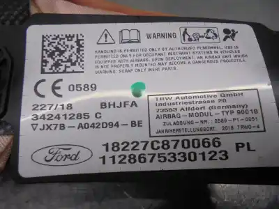 Автозапчастина б/у передня права подушка безпеки для ford focus iv (hn) 1.5 ecoblue посилання на oem iam jx7ba042d94be  2302275