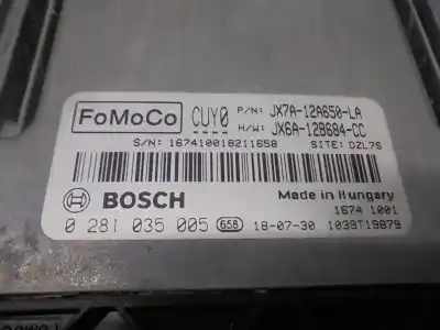 Second-hand car spare part ecu engine control for ford focus iv (hn) 1.5 ecoblue oem iam references jx7a12a650la  0281035005