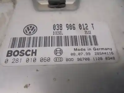 Автозапчастина б/у ебу контролер двигуна для seat toledo ii (1m2) 1.9 tdi посилання на oem iam 038906012t  0281010060