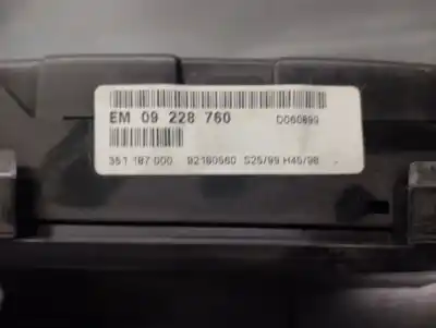 Peça sobressalente para automóvel em segunda mão quadrante por opel zafira a elegance referências oem iam em09228760  