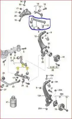 Автозапчастина б/у передній лівий верхній рычок підвіски для skoda superb i (3u4) 1.9 tdi посилання на oem iam 8e0407505a  
