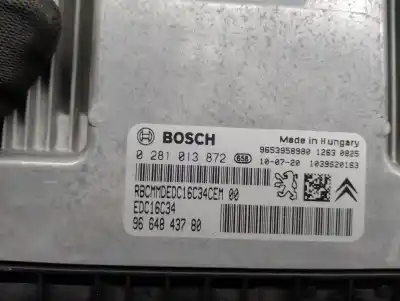 Автозапчастина б/у ебу контролер двигуна для citroen berlingo xtr 1.6 hdi 92 посилання на oem iam 9664843780  0281013872